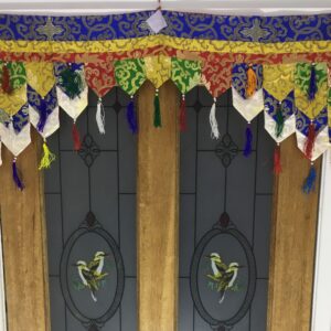 Doorway altar/shrine brocade banner
