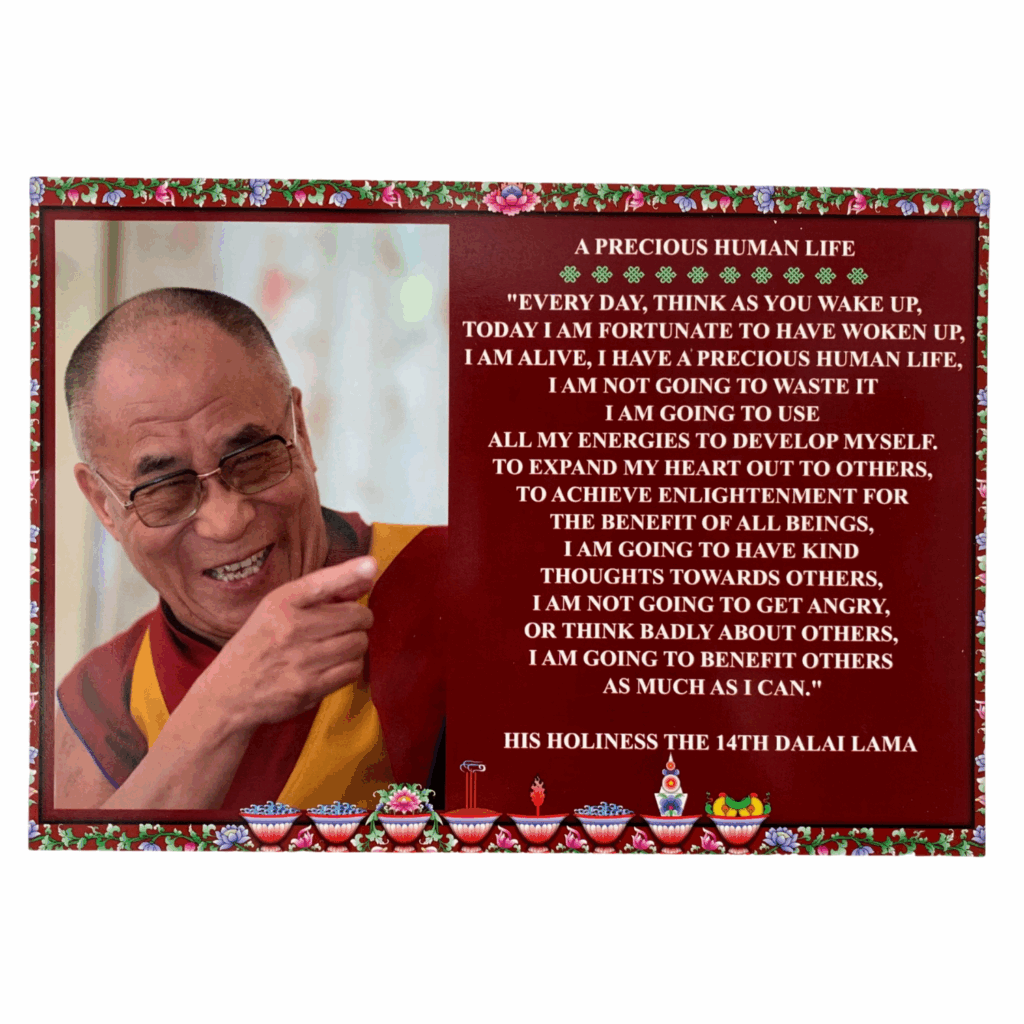 Dalai Lama’s ‘A Precious Human Life’ Quote Card