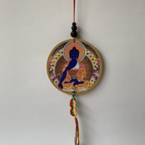 Hanger Medicine Buddha Print Wood Hanger with Mantra back