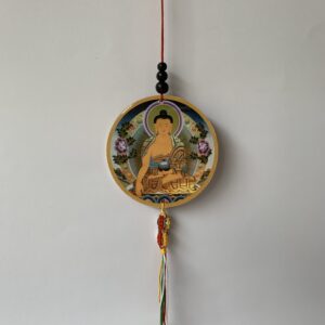 Hanger Buddha Shakyamuni Print Wood Hanger with Mantra back