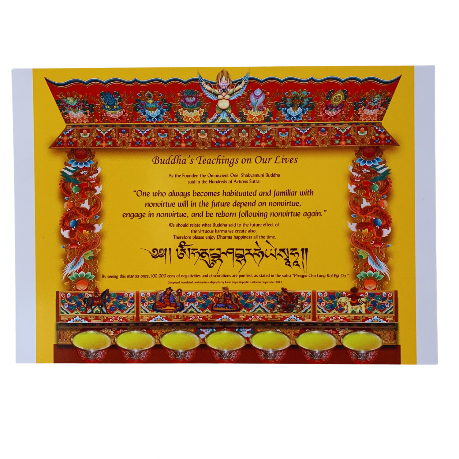 Buddha’s Teachings on Our Lives Card
