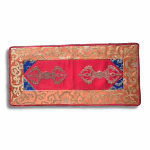orange and red vajra brocade placemat